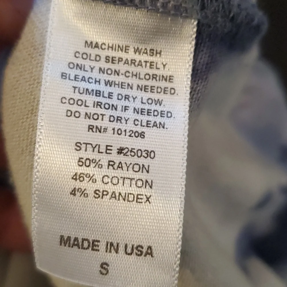 Soft Surroundings open waterfall blue tie dye cardigan sweater Size S